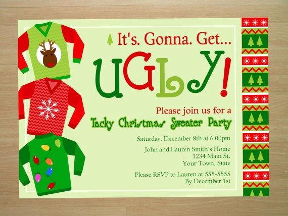 Ugly Sweater Party Invitation Lovely Unavailable Listing On Etsy