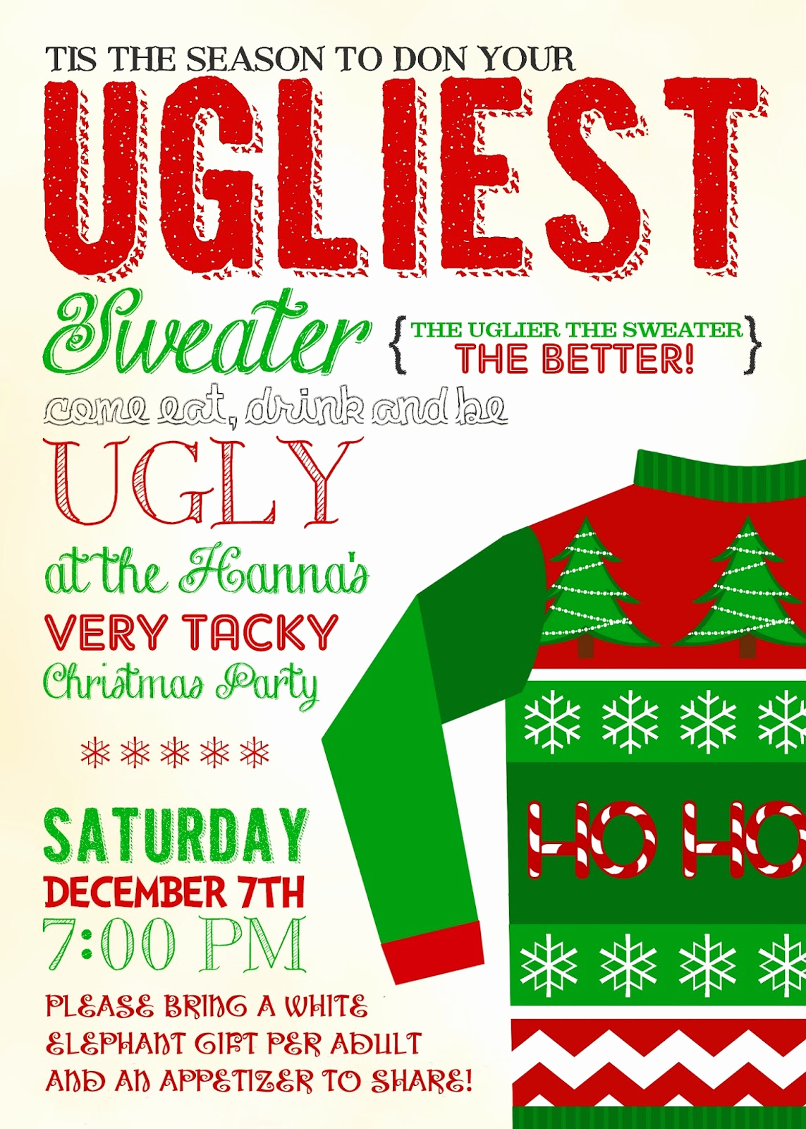 Ugly Sweater Party Invitation Unique Sweeten Your Day events Be Ugly Christmas Party