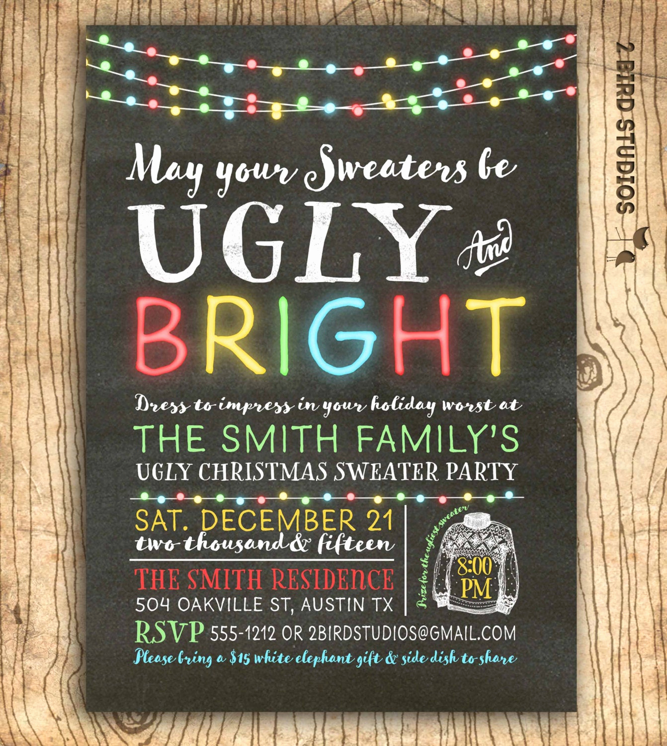 Ugly Sweater Party Invitation Unique Ugly Christmas Sweater Invitation Ugly Sweater Party