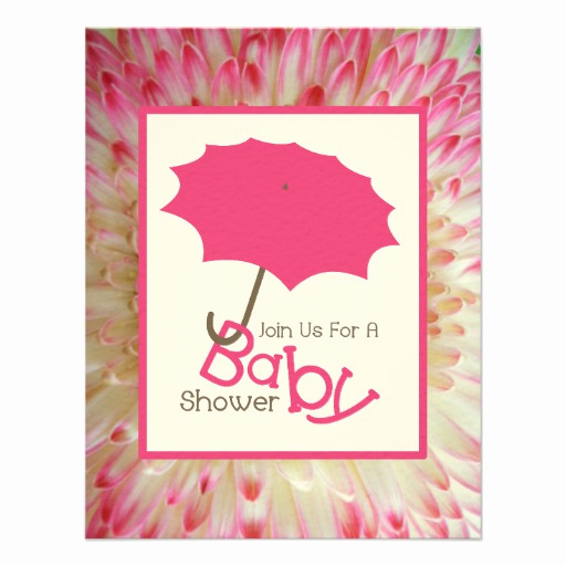 Umbrella Baby Shower Invitation Inspirational Girl Baby Shower Pink Umbrella &amp; Flower Petals Invites