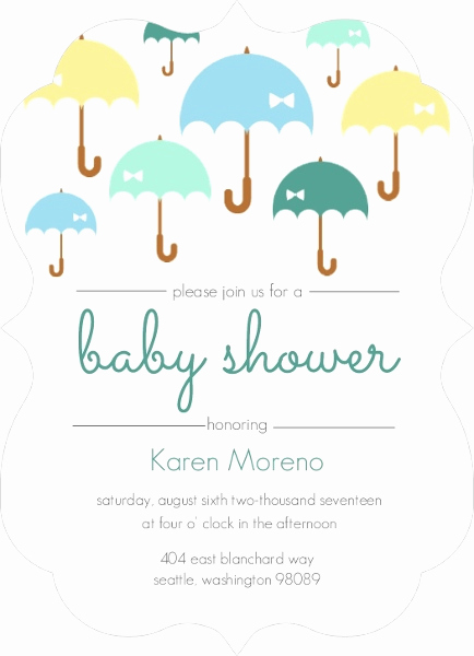 Umbrella Baby Shower Invitation Inspirational Umbrella Shower Boy Baby Shower Invite