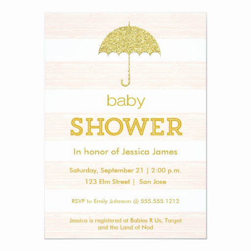 Umbrella Baby Shower Invitation Luxury Glitter Umbrella Baby Shower Invitation Pink