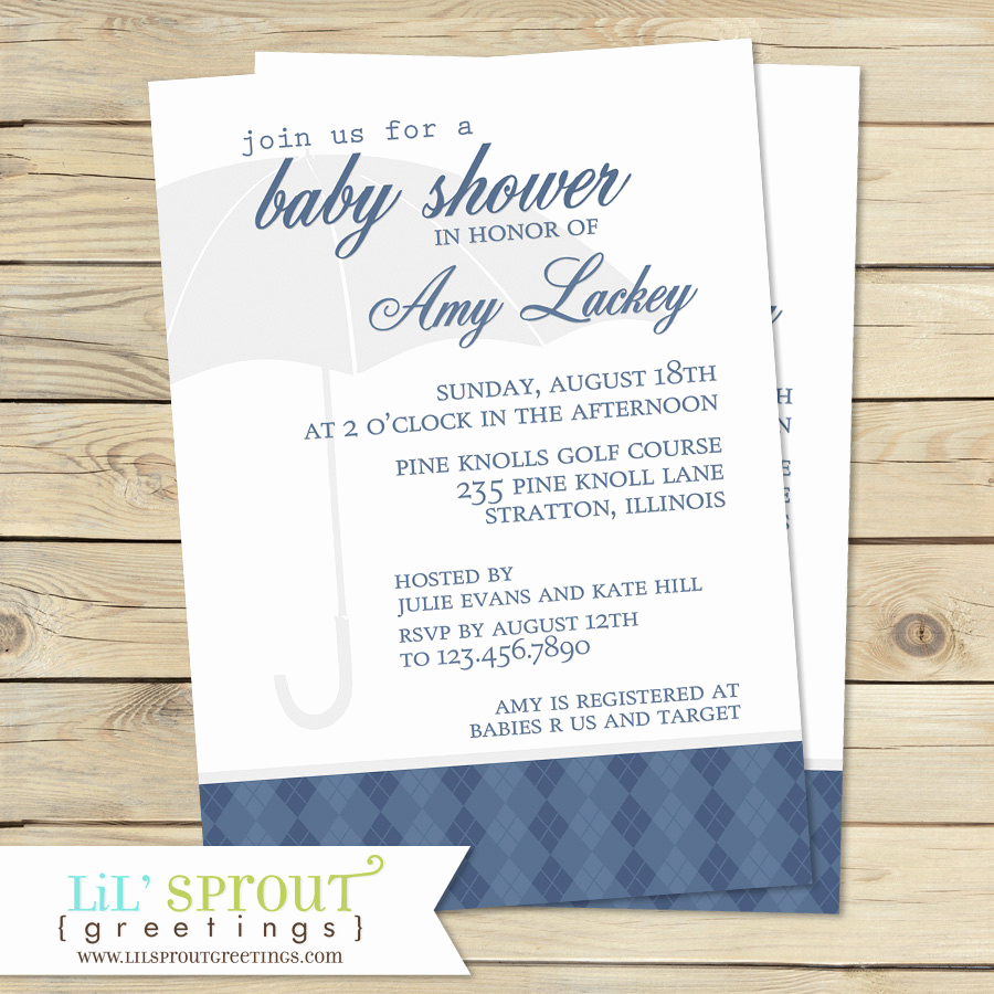 Umbrella Baby Shower Invitation New Umbrella Baby Shower Invitation Sprinkle Baby Shower