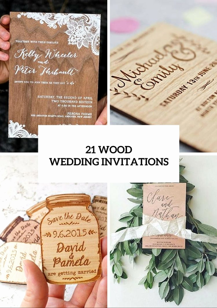 Unique Party Invitation Ideas Fresh 21 original Wood Wedding Invitation Ideas Weddingomania