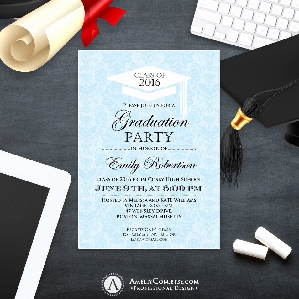 University Graduation Invitation Templates Inspirational Printable Graduation Invitation Template College Graduation