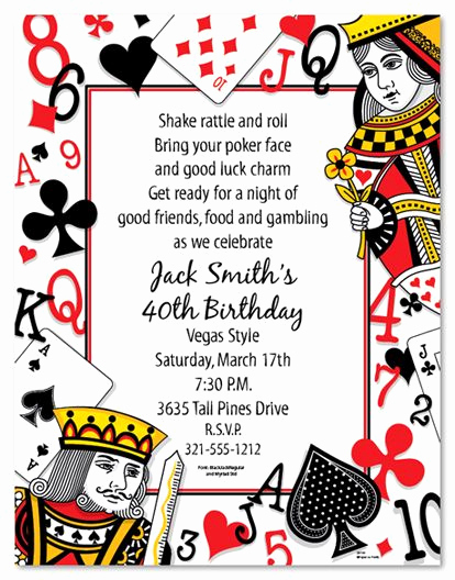 Vegas themed Invitation Templates Fresh Playing Cards Stationery 8 5x11&quot; Pack Of 100 Sheets