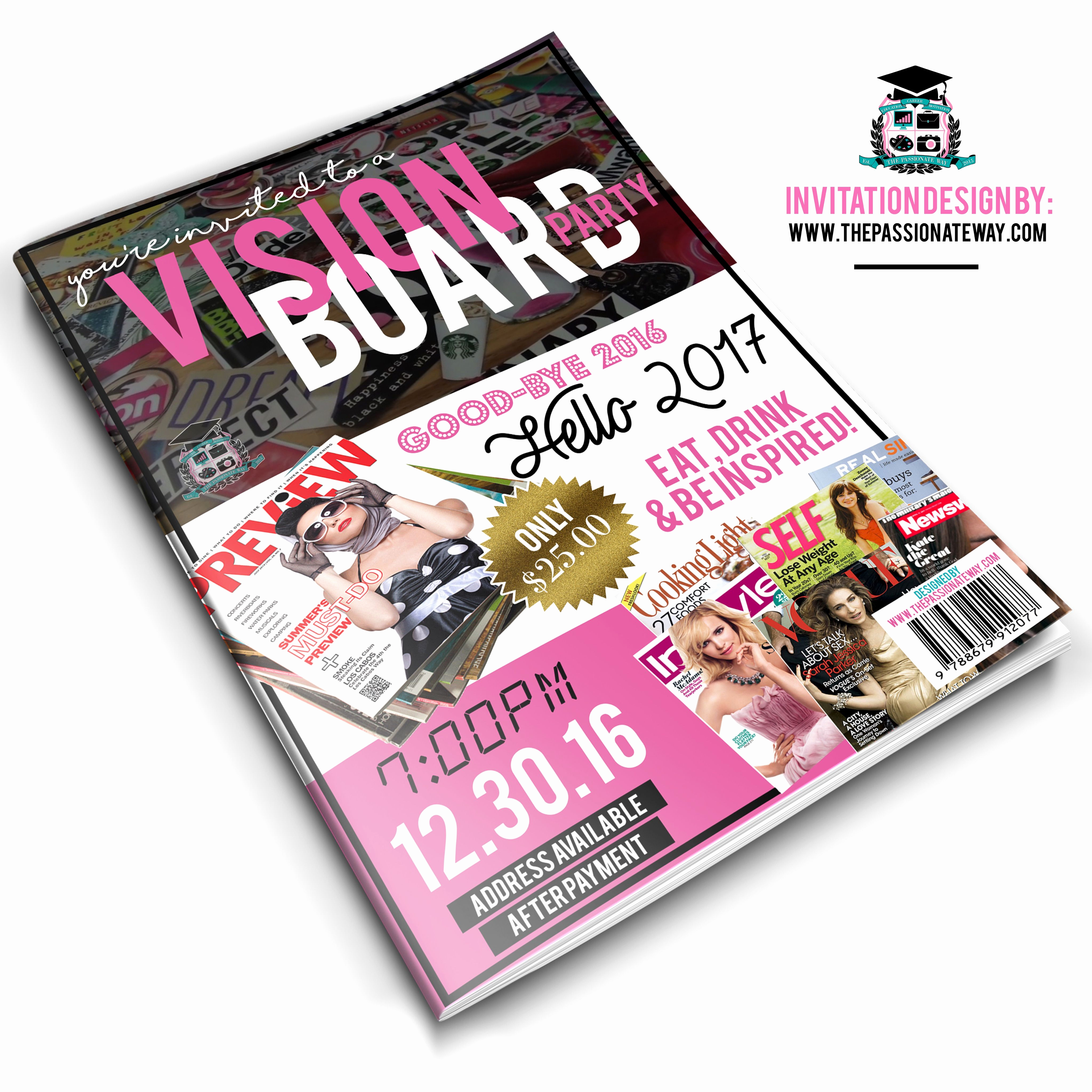 Vision Board Party Invitation New Vision Board Party Flyer or Invitation by