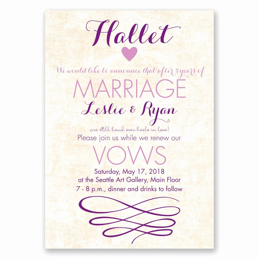 Vow Renewal Invitation Wording Lovely Happy Heart Vow Renewal Invitation