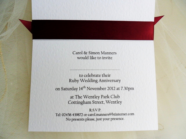 Wedding Anniversary Invitation Wording Awesome 40th Wedding Invitations Ruby Wedding Anniversary