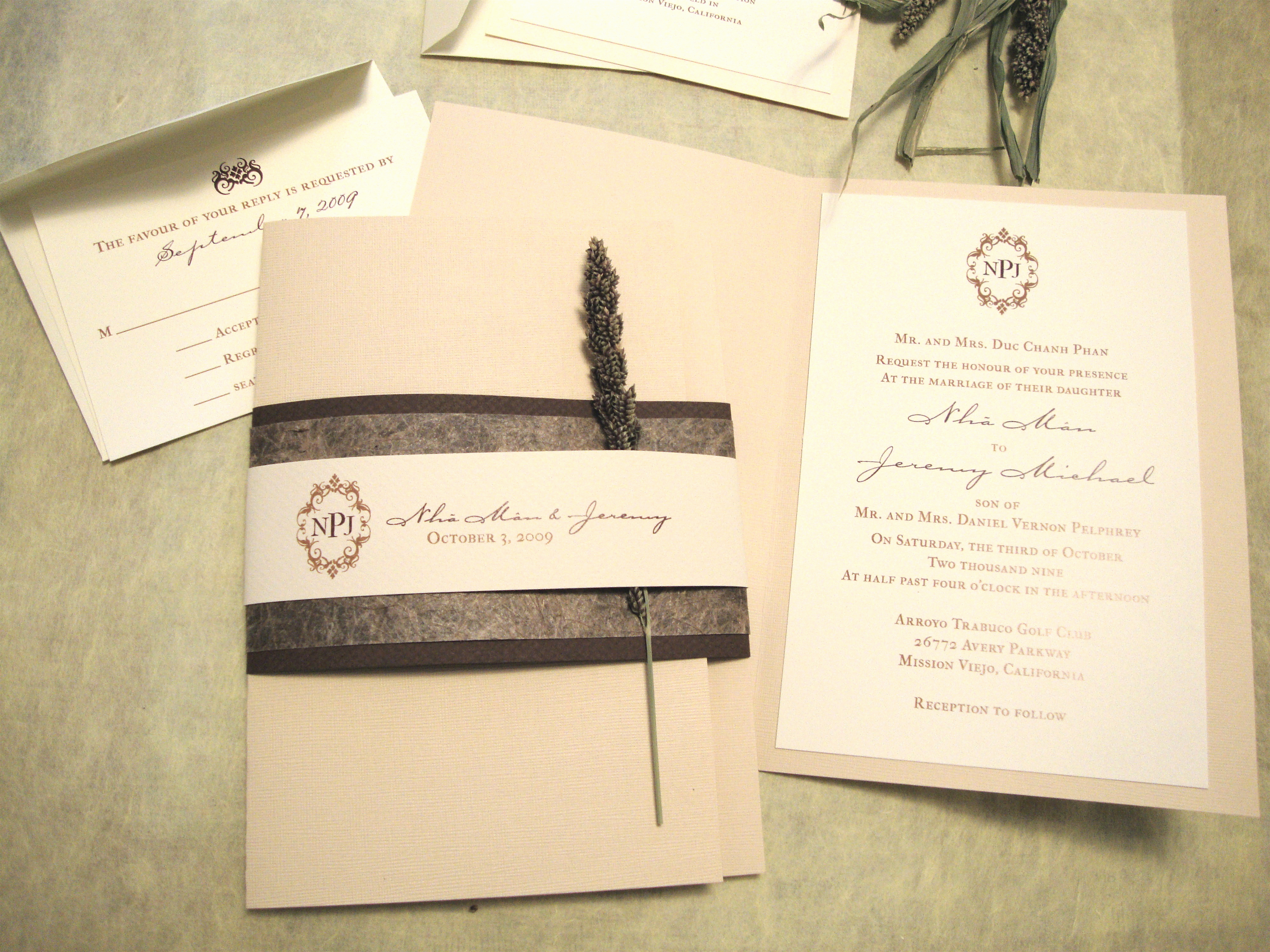 Wedding Invitation Booklet Style New [custom Wedding Invitation] Lavender Booklet Suite