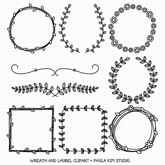 Wedding Invitation Clip Art Fresh Wreaths and Laurel Clipart Graphics Borders and Frames
