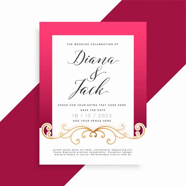 Wedding Invitation Design Ideas Fresh Invitation Vectors S and Psd Files