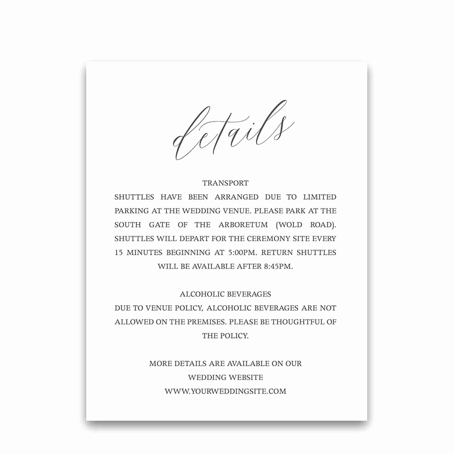 Wedding Invitation Details Card Luxury Eucalyptus Wedding Program Watercolor Greenery Design