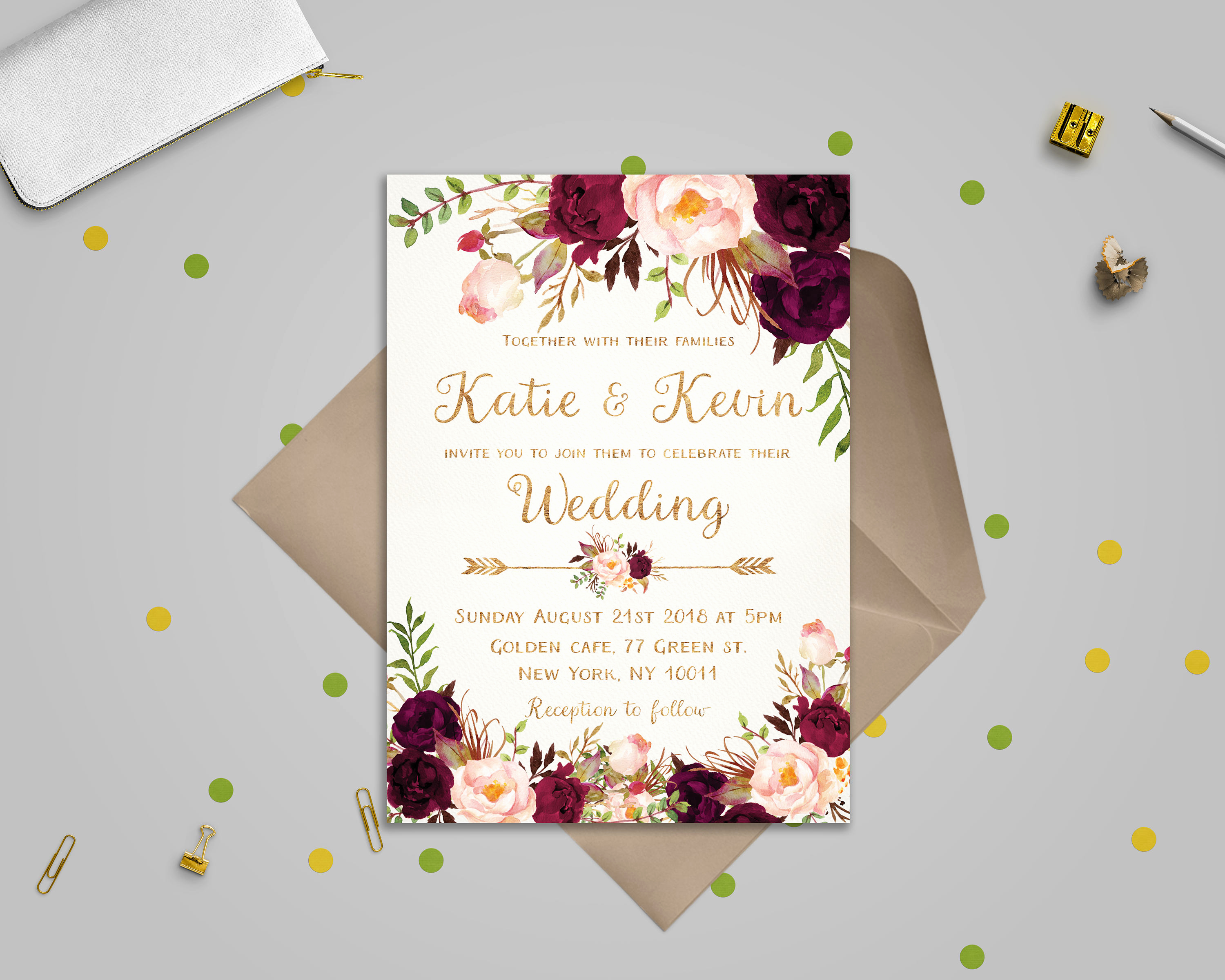 Wedding Invitation Details Card Unique Floral Wedding Invitation Template Wedding Invitation