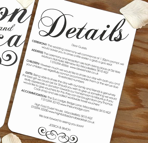 Wedding Invitation Details Card Wording Beautiful Black &amp; White Vintage Stationery … I Do