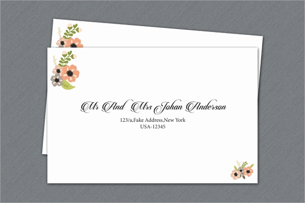 Wedding Invitation Envelope Template Fresh 20 Printable Envelope Templates Free Psd Ai Eps