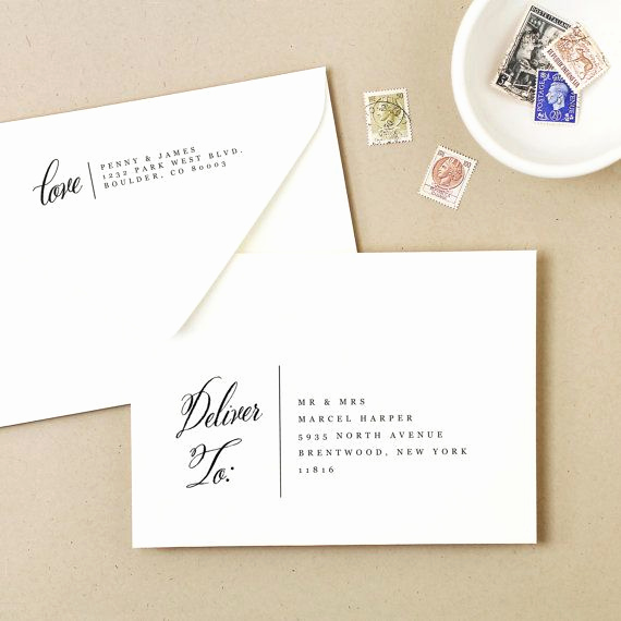 Wedding Invitation Envelope Templates Awesome Printable Wedding Envelope Template Instant by