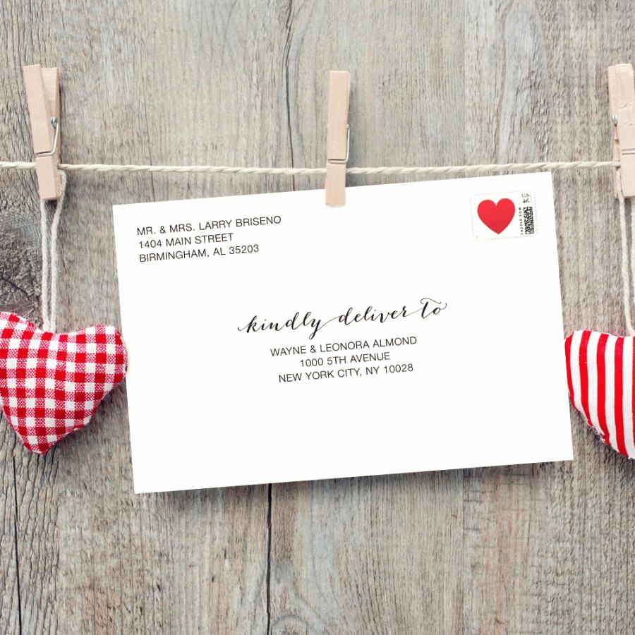 Wedding Invitation Envelope Templates Lovely Wedding Envelope Templates Fit 5 5&quot;x8 5&quot; Cards Response
