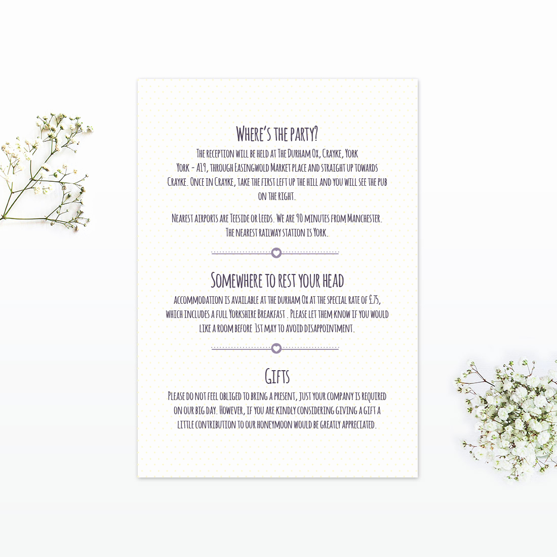 Wedding Invitation Information Card Luxury Country Bunting Additional Information Love Invited