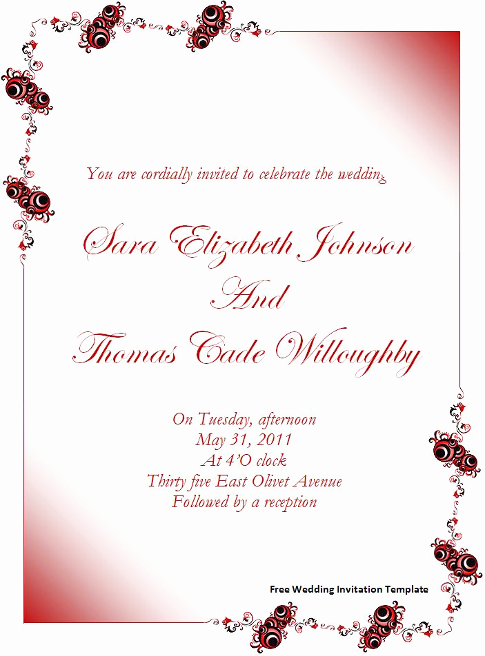 Wedding Invitation Template Download New Invitation Template Word