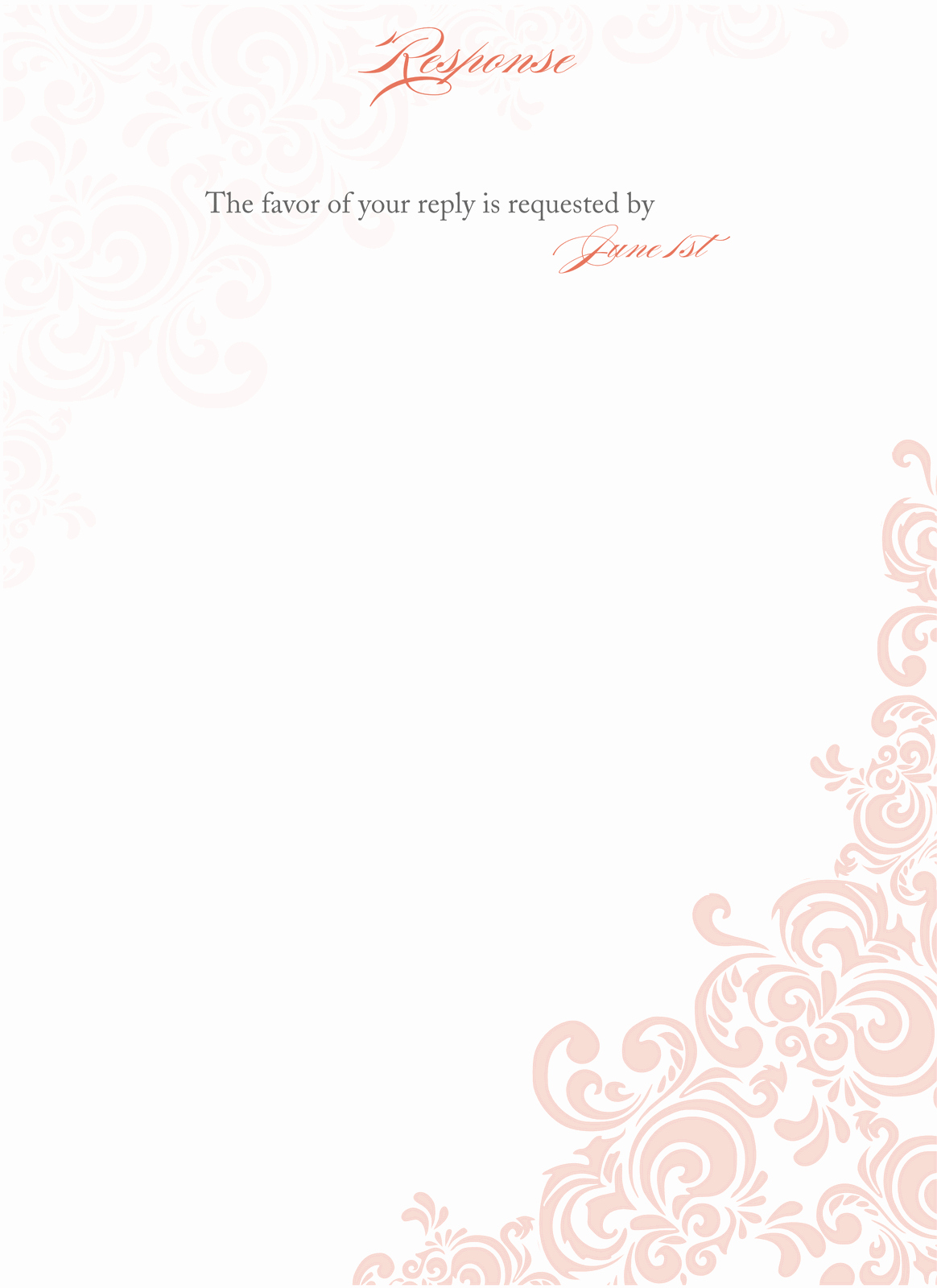 Wedding Invitation Templates Downloads Lovely Floral Blank Wedding Invitation Templates