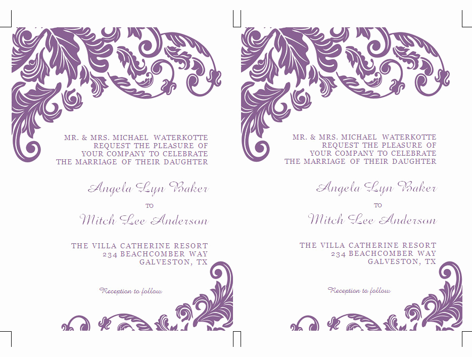 Wedding Invitation Templates Word New Word Design Gallery Category Page 1 Designtos