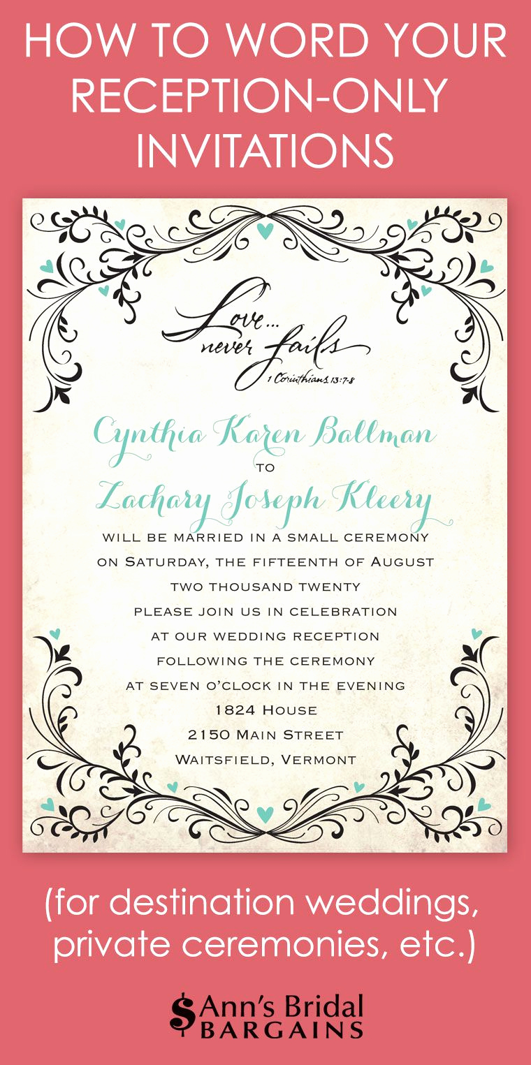 Wedding Reception Invitation Ideas Fresh whether You’ve Chosen to Have A Destination Wedding and A