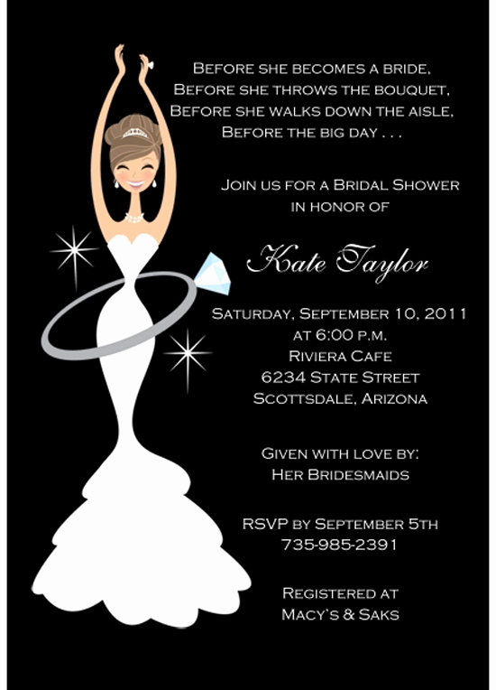 bridal shower party invitations