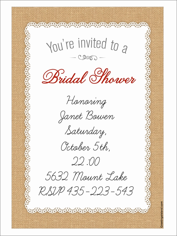 Wedding Shower Invitation Templates Lovely 25 Bridal Shower Invitation Templates Download Free