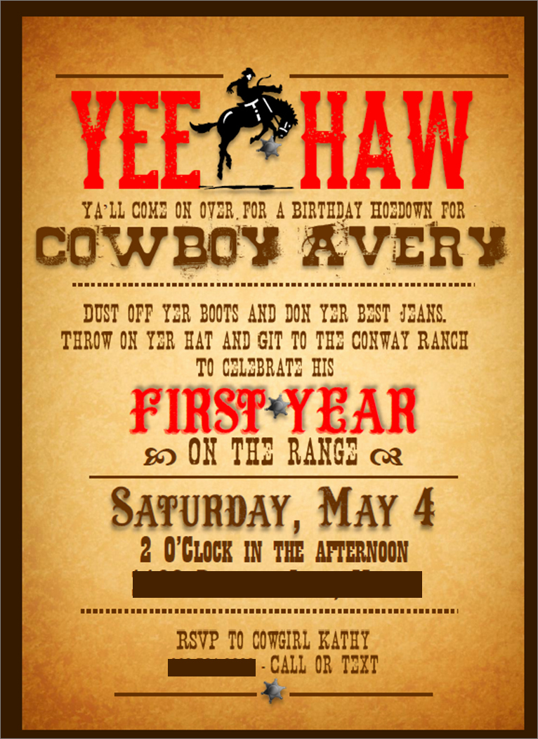 Western Party Invitation Templates Free Elegant Free Western Invitation Templates