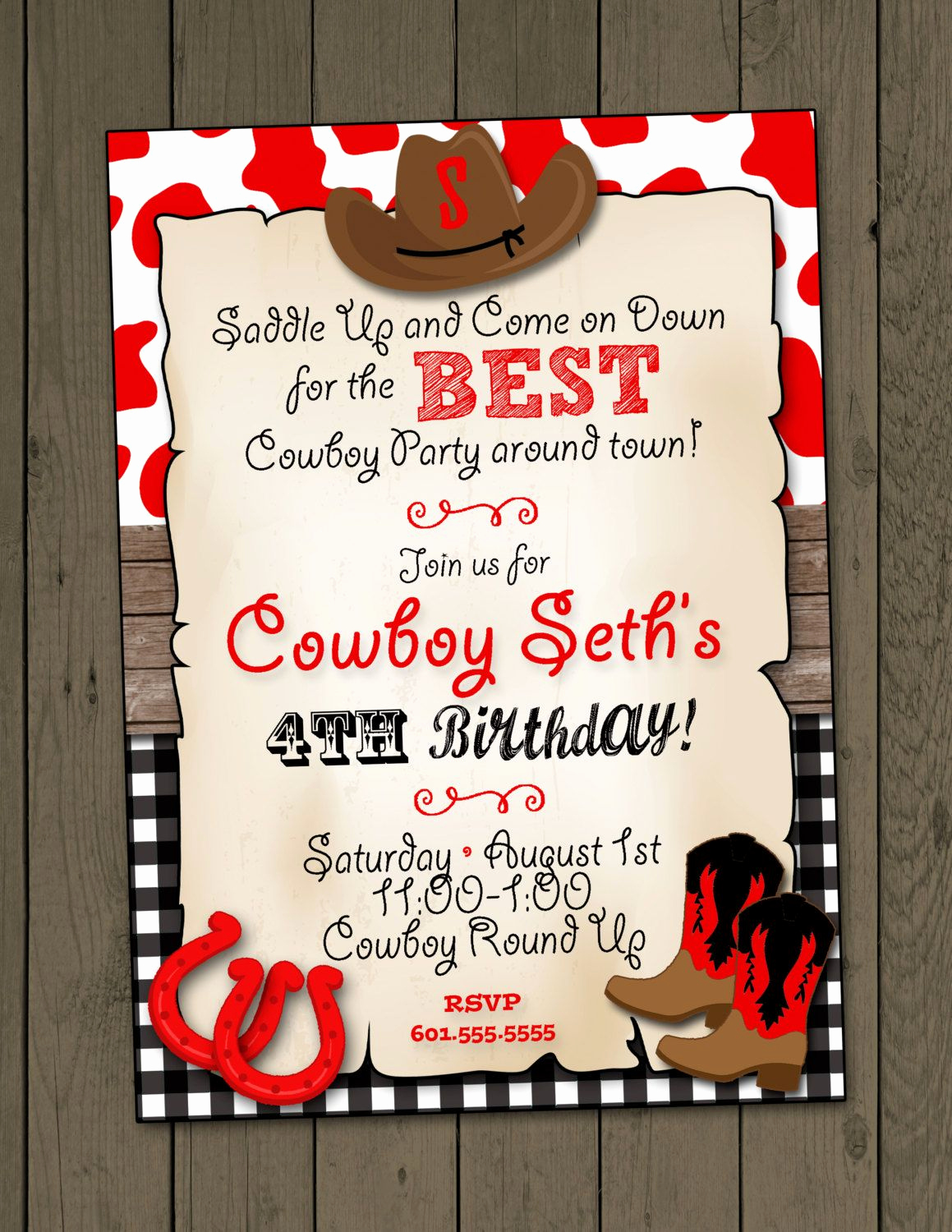 Western themed Invitation Wording Luxury Cowboy Birthday Party Invitation Cowboy Invitation Digital