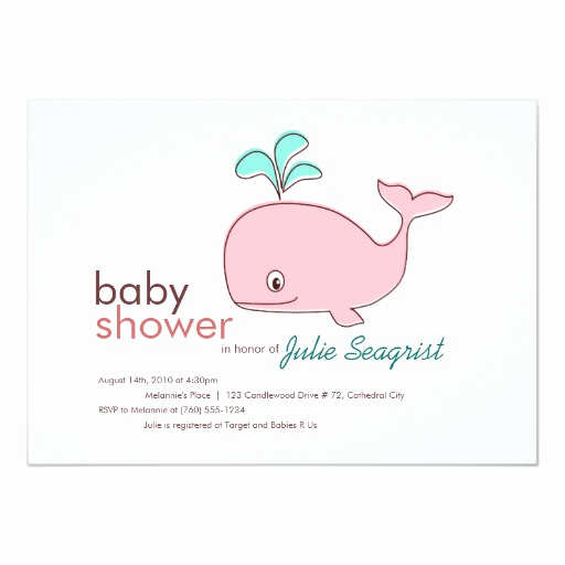 Whale Baby Shower Invitation Best Of Pink Whale Baby Shower Invitations