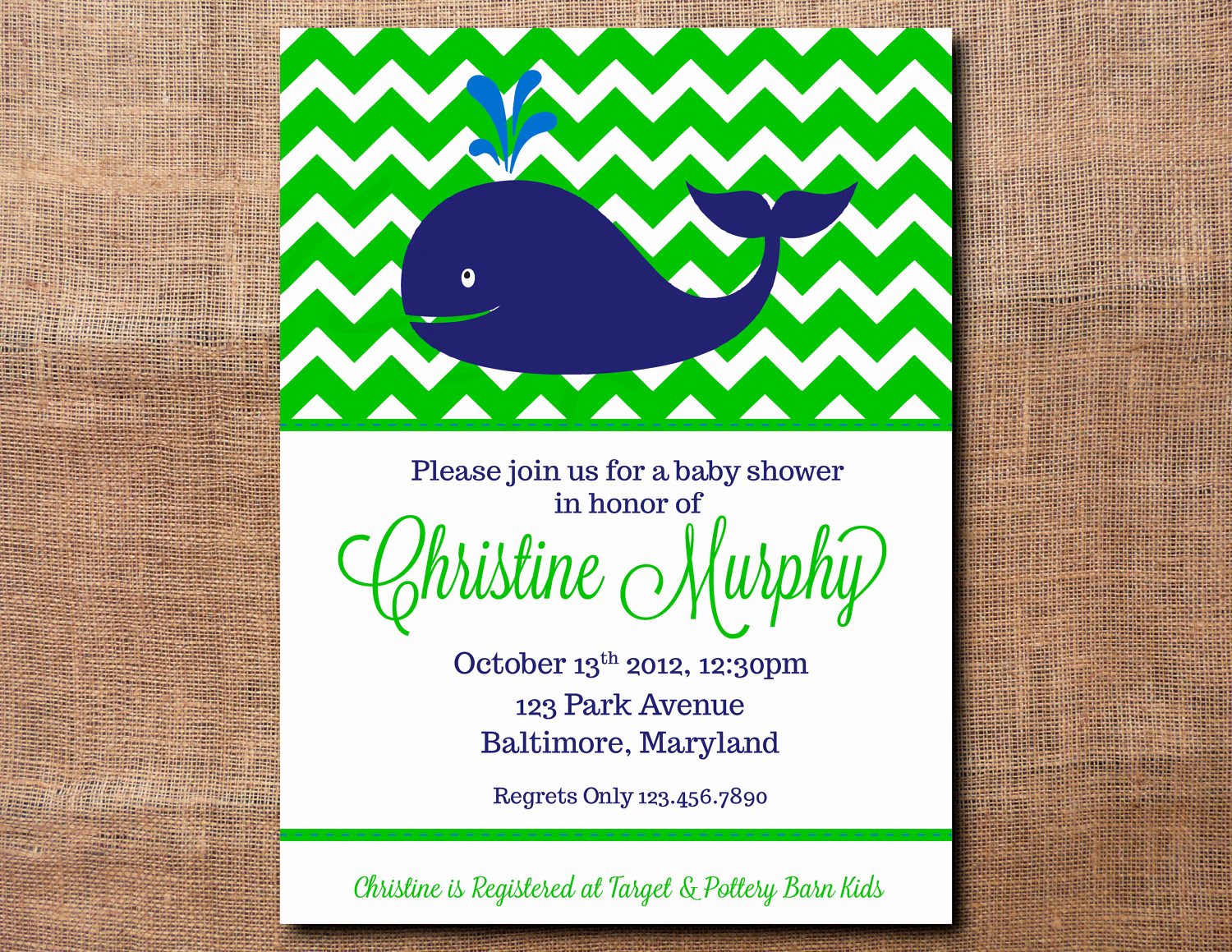 Whale Baby Shower Invitation Template New Printable Whale Baby Shower Invitations Chevron Design