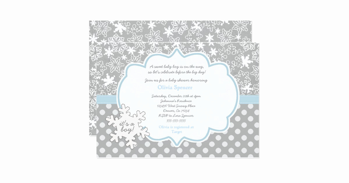 Winter Wonderland Baby Shower Invitation Awesome Snowflake Winter Wonderland Baby Shower Invitation