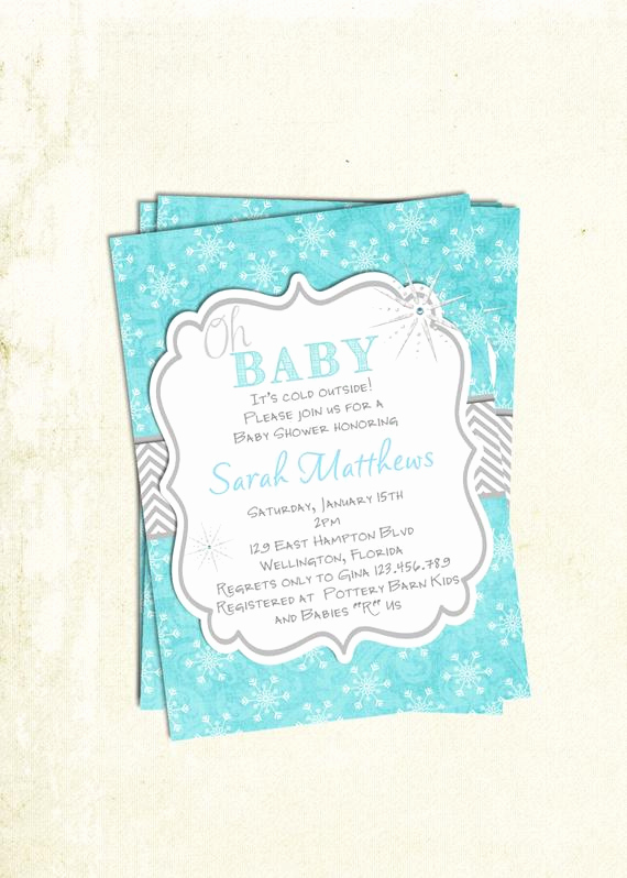 Winter Wonderland Baby Shower Invitation Inspirational Oh Baby Winter Baby Shower Invitation Printable Design