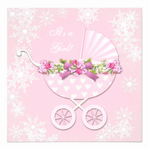 Winter Wonderland Baby Shower Invitation Luxury Pink Snowflake Winter Wonderland Baby Shower Invitation