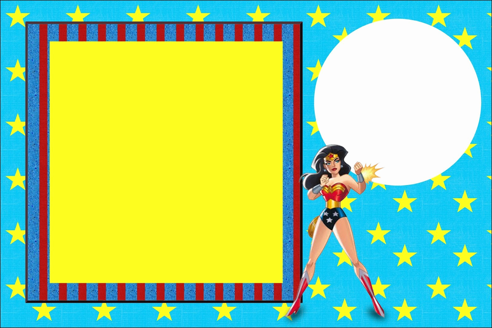 Wonder Woman Invitation Template Lovely Wonder Woman Free Printable Invitations Oh My Fiesta