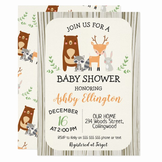 Woodland Baby Shower Invitation Lovely Cute Woodland Animals Baby Shower Invitation