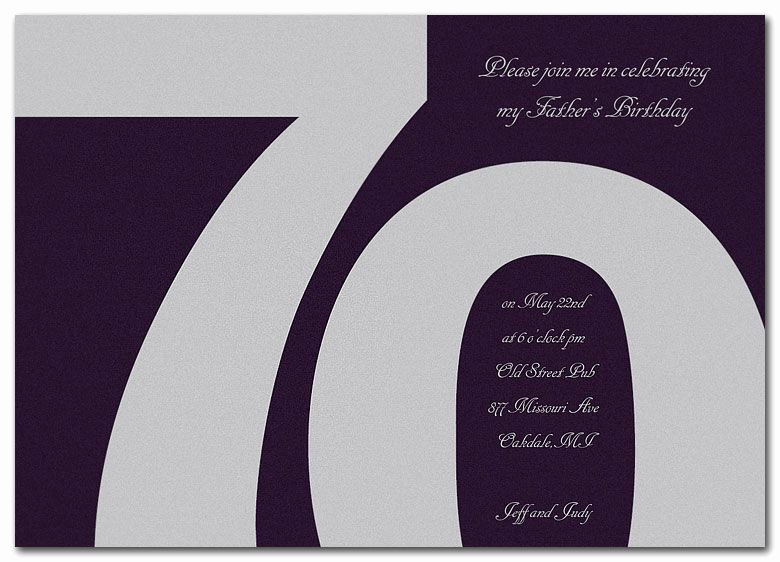 Wording for 70th Birthday Invitation Luxury Classic at 70 In 2019 Invitation