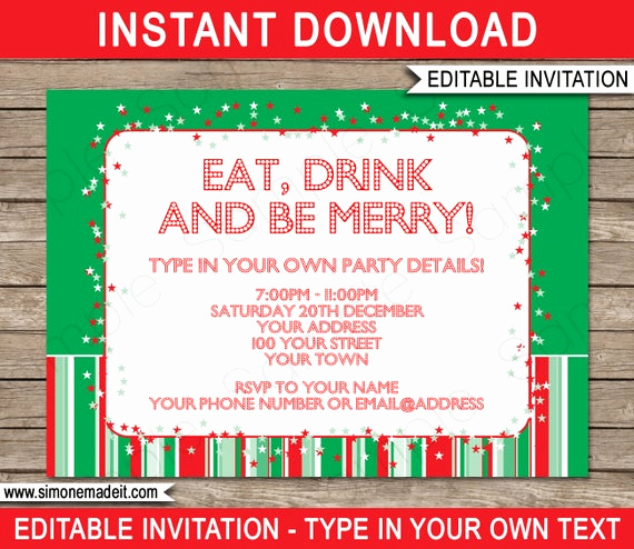 Work Christmas Party Invitation Awesome Christmas Invitation Template Christmas Party Invitation