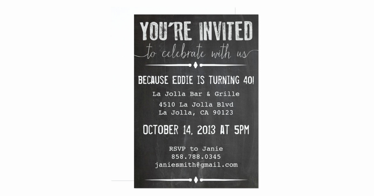 You Re Invited Invitation Fresh You Re Invited Chalkboard Invitation