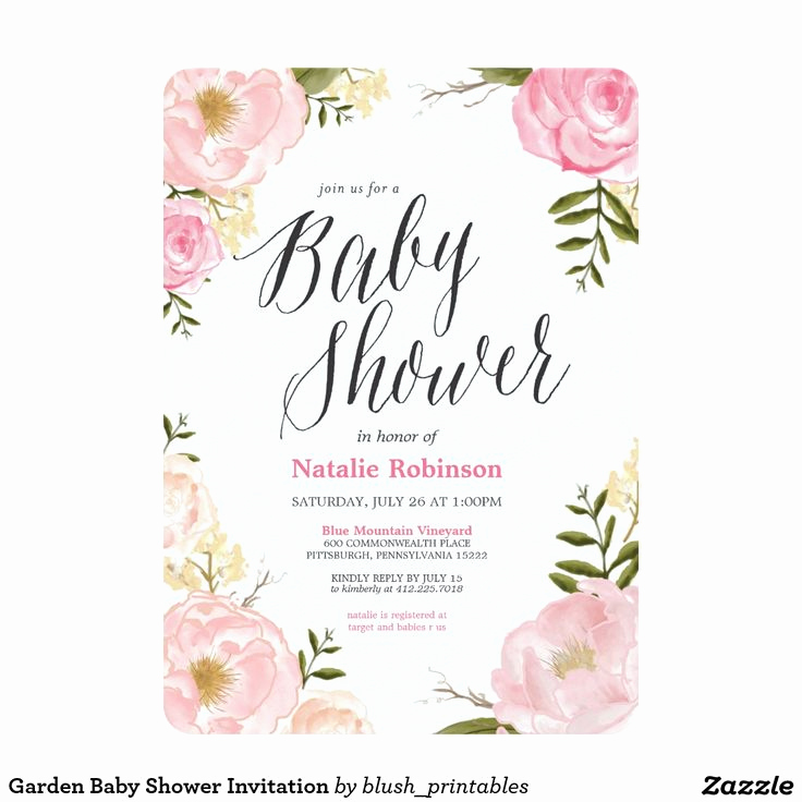 Zazzle Baby Shower Invitation New Garden Baby Shower Invitation Zazzle
