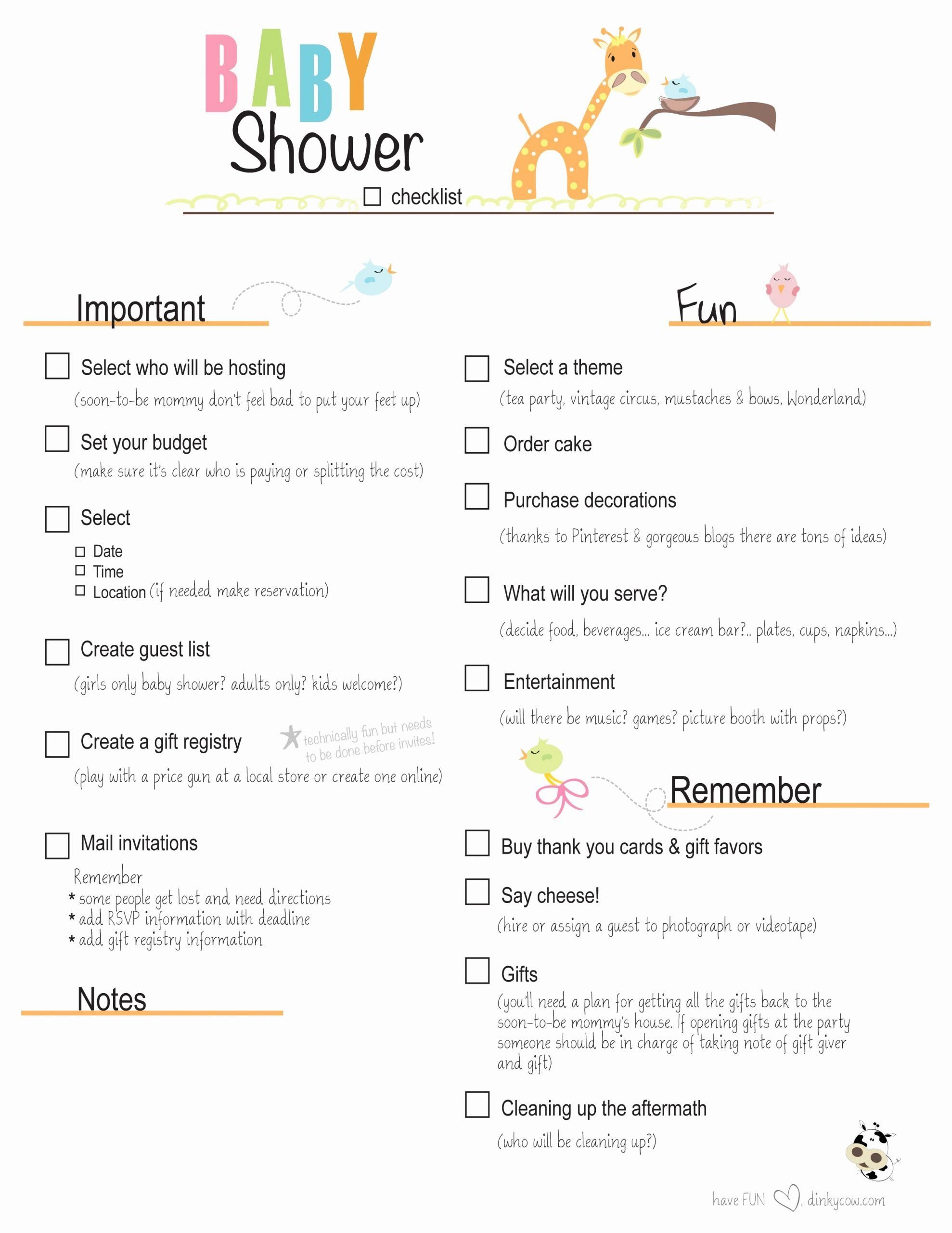 Baby Shower Planner Template Inspirational Free Printable Baby Shower Checklist Baby Shower Planning Checklist Baby Shower Checklist Baby Shower Planner