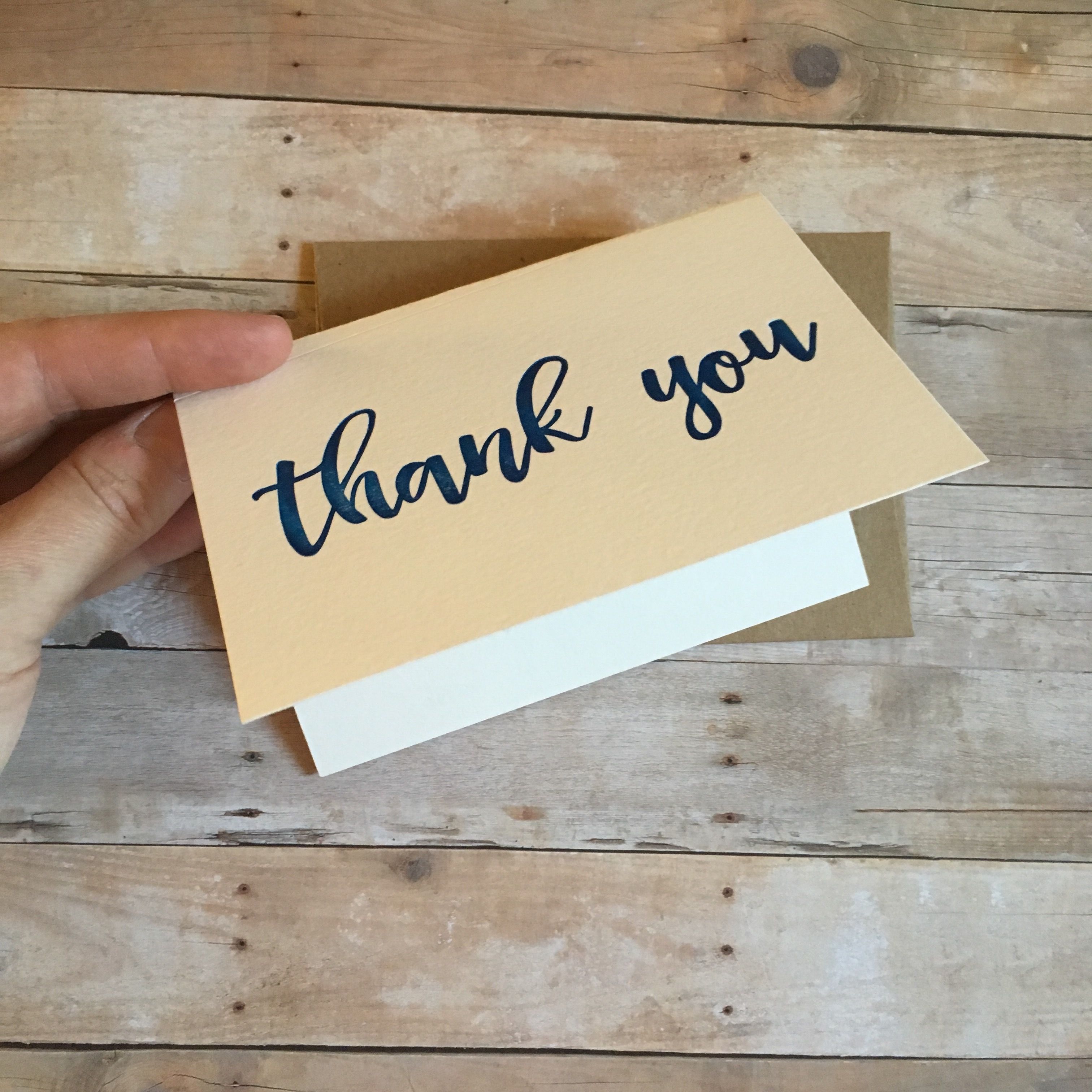 Thank You Letterpress Card With Bold Vibrant Blue Ink Single Etsy Letterpress Cards Letterpress Letterpress Printing