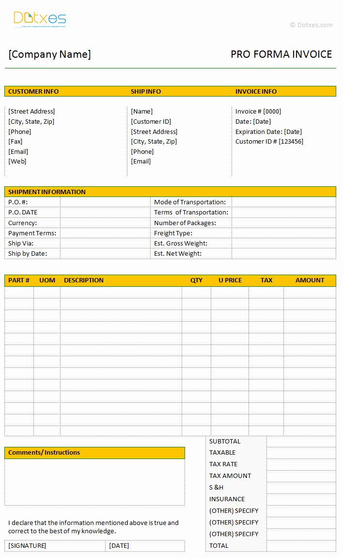 Hotel Pro Forma Template Elegant Proforma Invoice Template Dotxes Simple Business Plan Template Business Plan Template Word Invoice Format