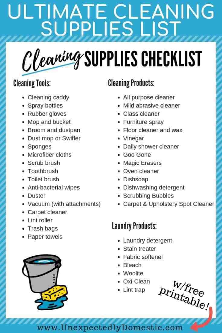 Ultimate Cleaning Supplies Checklist Your Must Have Cleaning Products Best Cleaning Products Cleaning Supplies List Cleaning Supplies Checklist