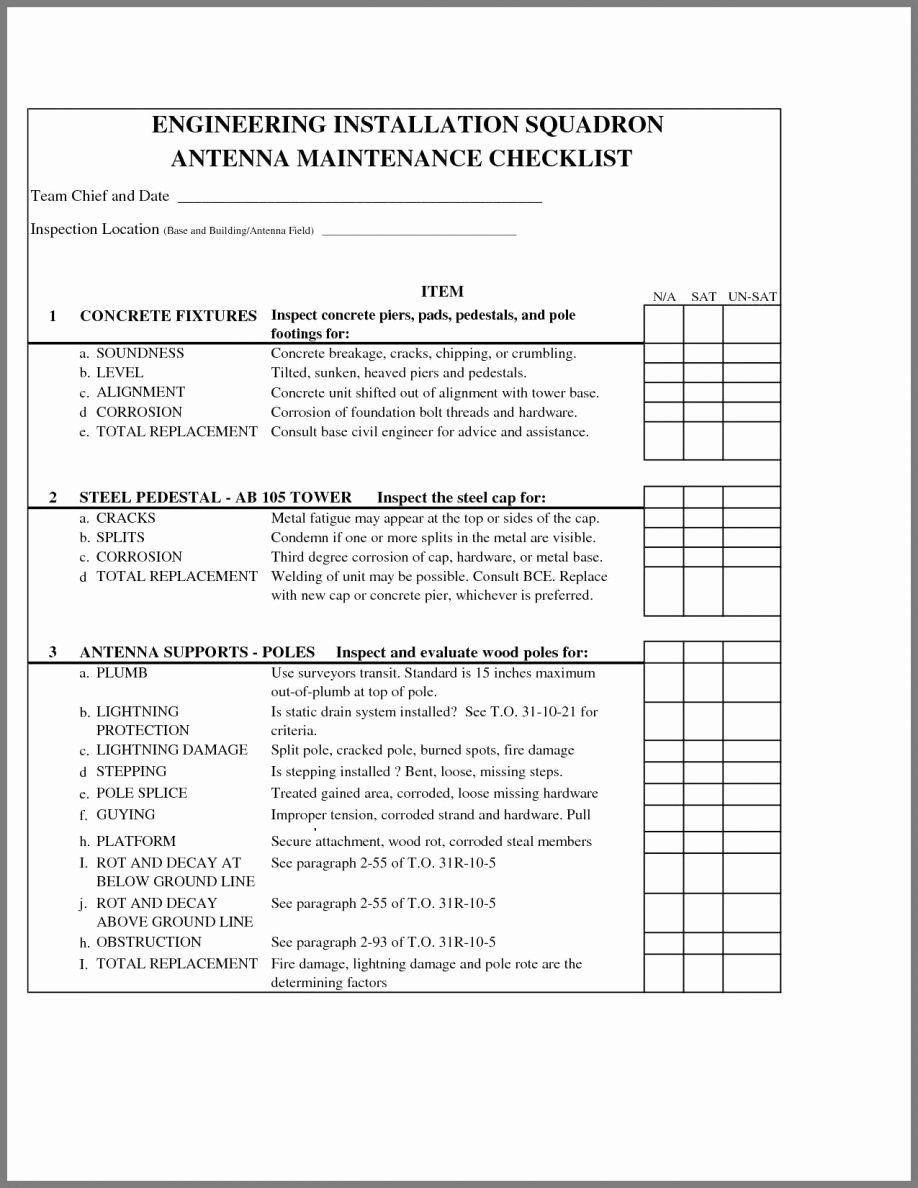 Building Maintenance Schedule Template New Building Maintenance Checklist Format Schedule Template Building Maintenance Maintenance Checklist