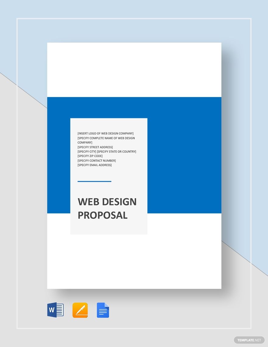 Web Design Proposal Template Free Pdf Word Doc Apple Mac Pages Google Docs Web Design Proposal Website Proposal Proposal Templates
