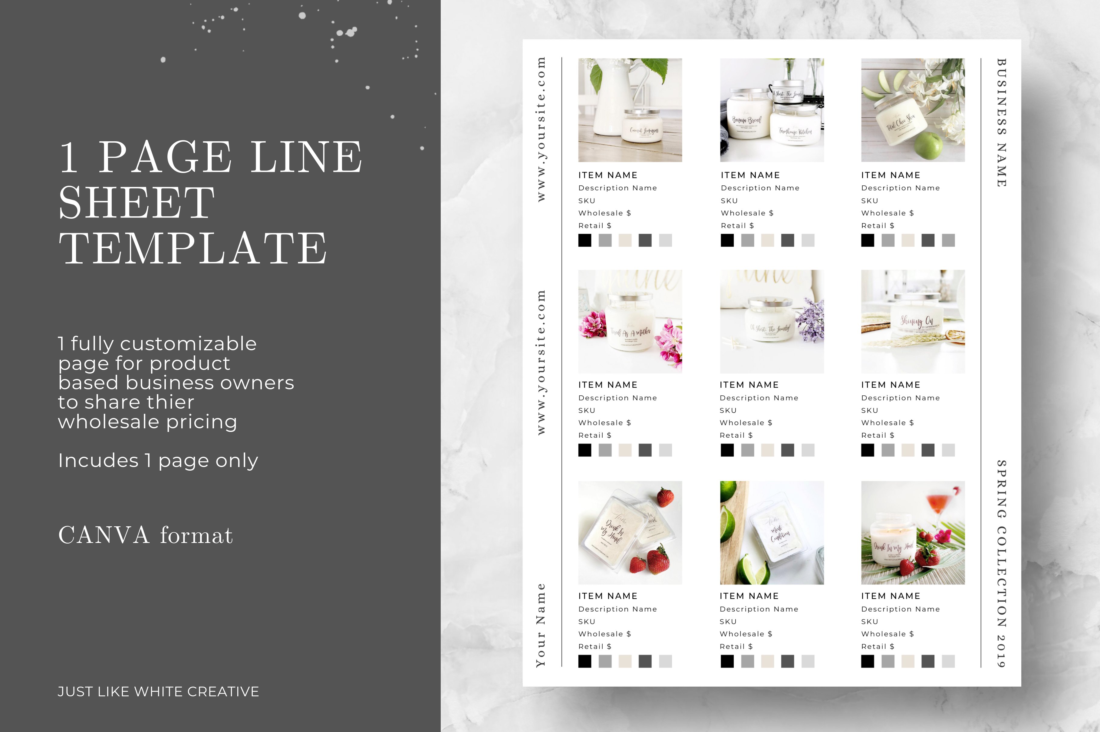 1 Page Line Sheet Template Creative Other Presentation Software Templates Creative Market