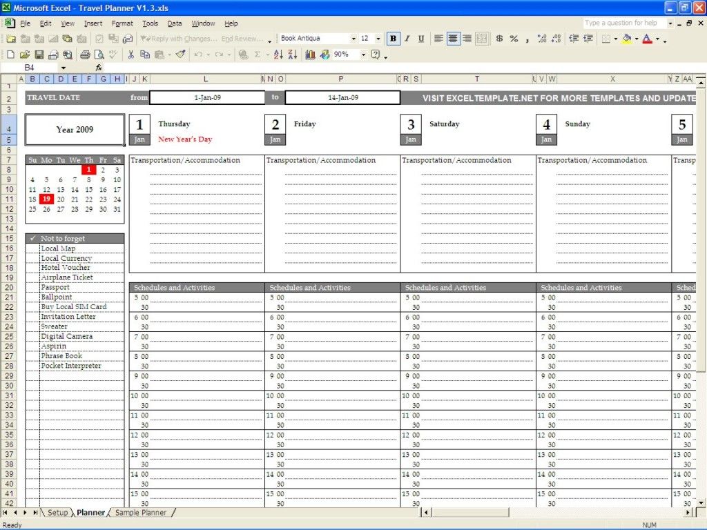 Travel Planner Template Excel Travel Planner Template Itinerary Template Travel Itinerary Template